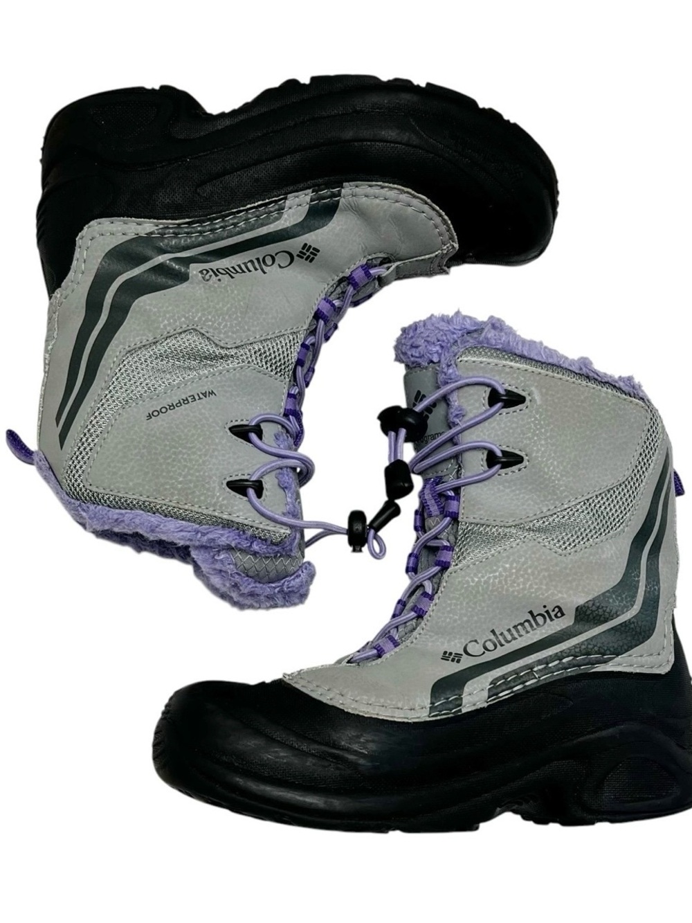 Columbus Girls Bugaboo Gray/Lavender Boots